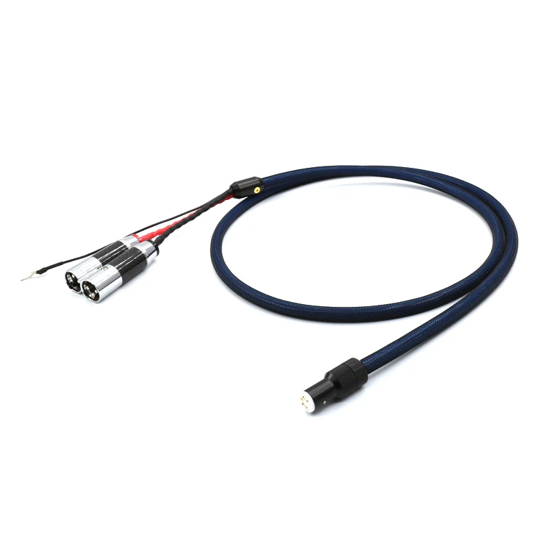 

Free shipping Viborg 5N 99.998% OFC copper silver plated Tonearm Cable Phono Cable with 5 Pins to XLR male connector