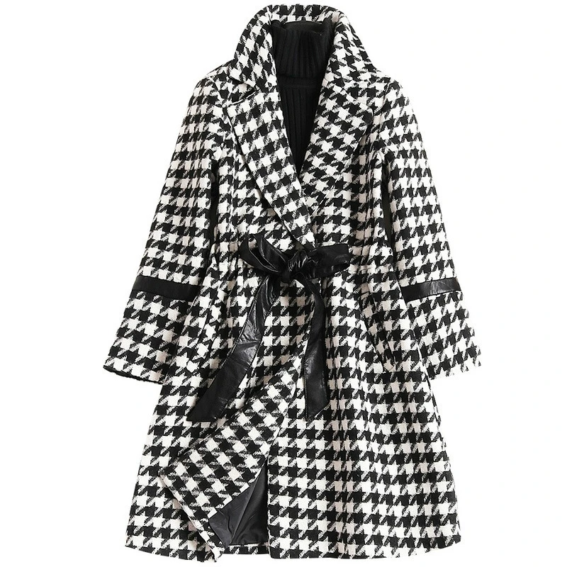 M-2XL Plus Size Spring Autumn Women's Wool Coat New Fashion Long Woolen Coat Single Breasted Slim Type Female Winter Wool Coat