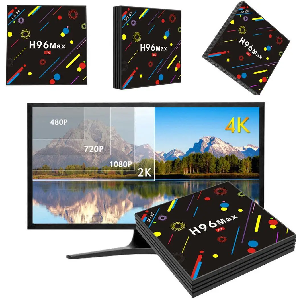 H96 Max H2 Smart TV Player HDD file system FAT16/FAT32/NTFS Set-Top Box Android 4k Full HD Media Player TV Box