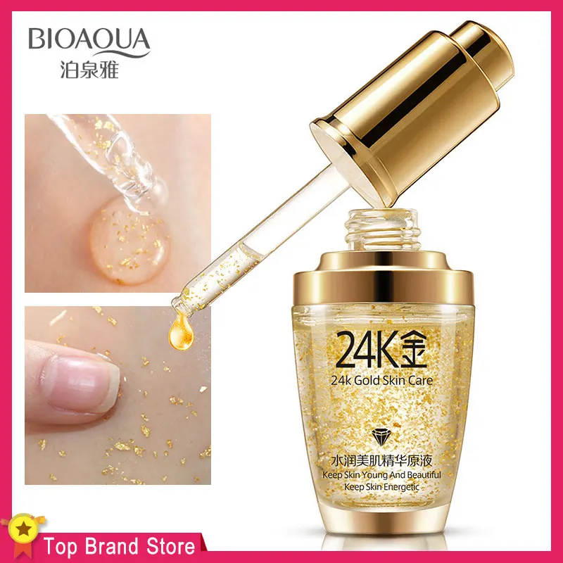 BIOAQUA питательные увлажняющие 24K Gold уход за кожей лица Сыворотки увлажняющий крем