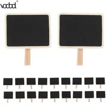 20 шт. мини деревянная доска зажимы Retangle Классная доска клип Сообщение тега доска для свадебной вечеринки бумага фото DIY