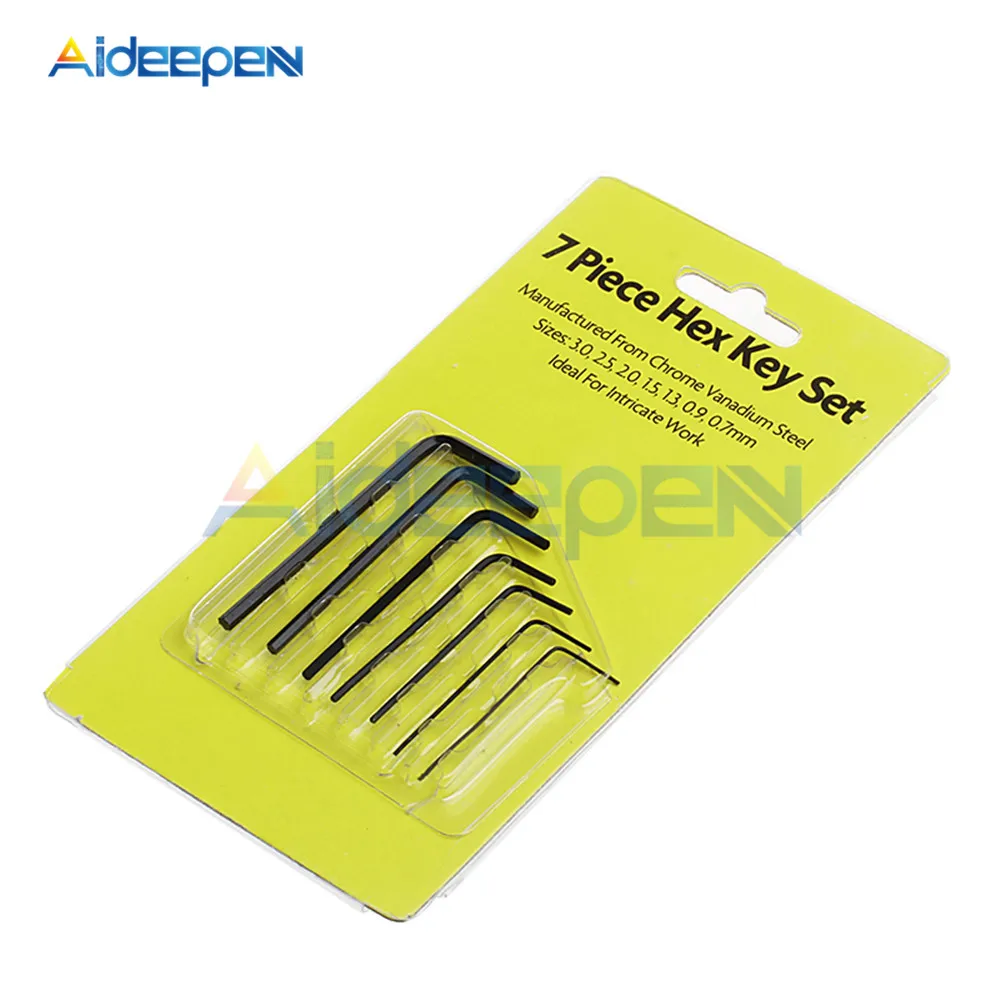 0.7mm-3mm Mini Micro Hexagon Wrench Set 7 Pcs/Set Hex Allen Key Wrench Screwdriver Tool Kit hexagon wrench set