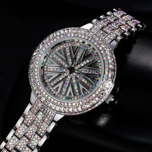 Xinge Califique A Las Mujeres Relojes de Pulsera de Diamantes Mujeres de Lujo Vestido de Reloj de Pulsera de Acero Inoxidable Con Zircon 3A 30 m Impermeable Reloj