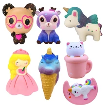 Новинка кляп игрушки Сжимаемый единорог медведь тыква Icecream для