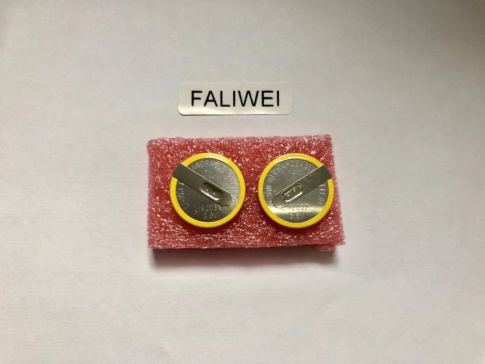 

5PCS/LOT battery LIR2032 2032 with pins 90 degrees 3.6V coin cell /fast shipping