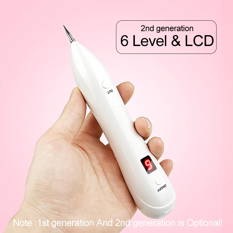 

6 Level LCD Plasma Pen Face Skin Care Dark Spot Remover Laser Mole Wart Removal Tattoo/Freckle Facial Skin Tag Removal Machine+
