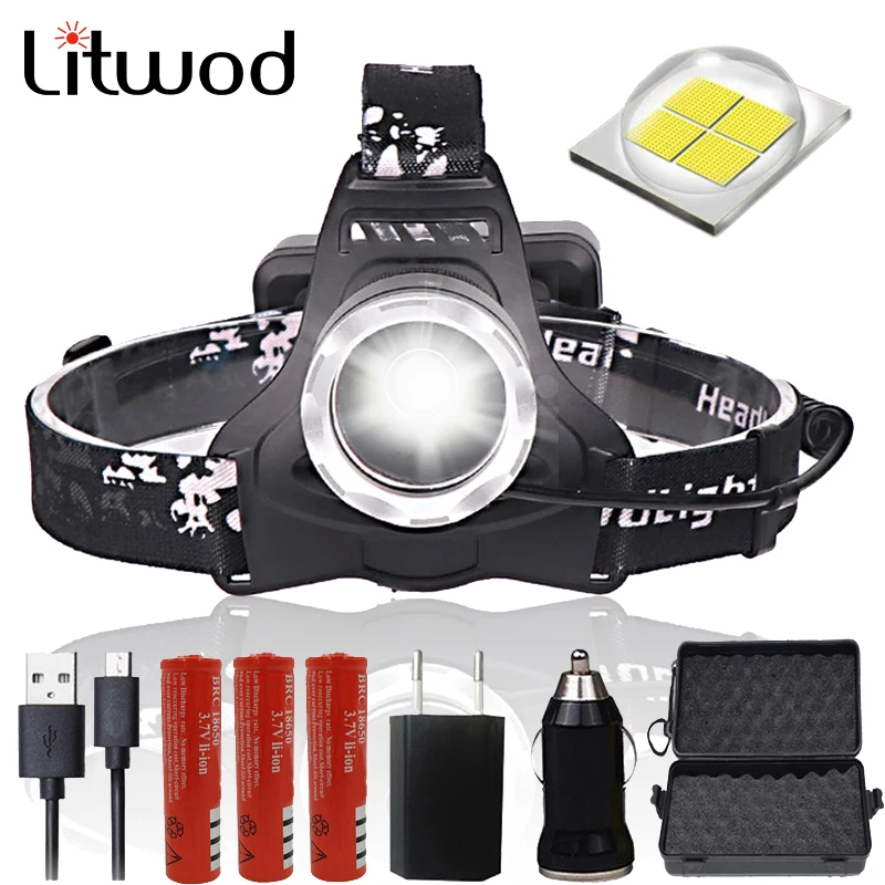 

Litwod Z202810S Original CREE Xlamp XHP70 32W chip high power Led headlamp 4292lm powerful Headlight head flashlight lamp torch