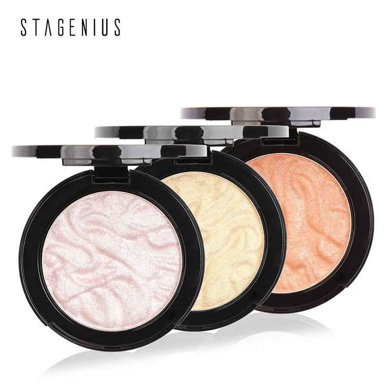 

STAGENIUS baked Highlighter stick All Over Shimmer Highlighting Powder eyeshadowTexture Water-proof Silver Shimmer Light