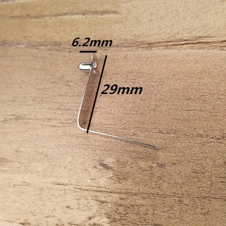 

50PCS,V Shape Single End Straight Spring Leg Snap Buttons Spring Clips, 29mm Length x 6.2mm Height