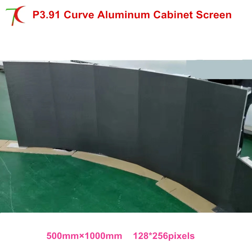 

Curve display P3.91 indoor full color aluminum cabinet rental screen