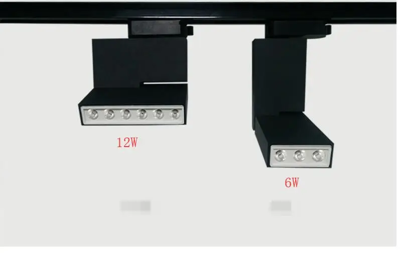 1 шт. один ряд 3 провода светодиодный светильник 6 Вт 12 Вт COB Rail Точечный светильник светодиодный светильник для отслеживания точечная лампа 3 года гарантии
