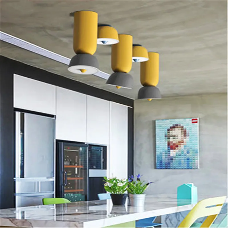  Nordic Style Icecream Cones Design Led Ceiling Lamp Creative Macarons Restaurant Kitchen Bedroom Ba - 33036735445