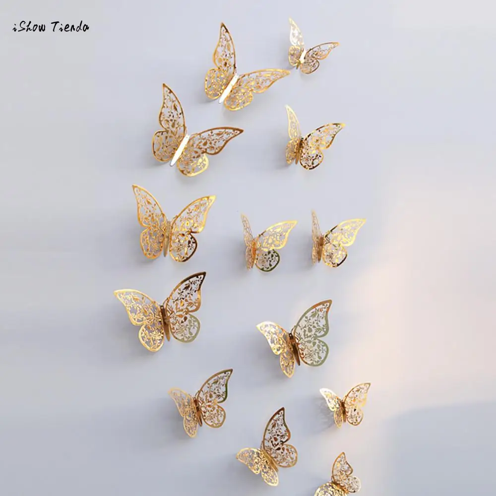 New 12 Pcs 3D Hollow Wall Stickers Butterfly Fridge for Home Decoration Mariposas Decorativas Wall Decor Mariposas Decorativas-in Wall Stickers from Home & Garden on Aliexpress.com | Alibaba Group