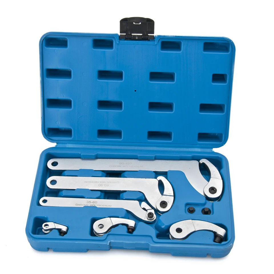 

Adjustable Hook And Pin Wrench / Spanner / C Spanner 35 - 120mm 8pcs