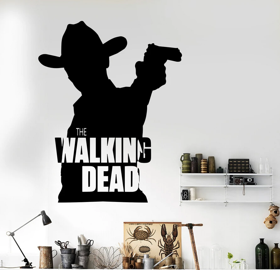 Classic Removable Walking Dead Wall Decal Cowboy Wall Decal Home Deco