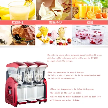 

Commercial Frozen Drink Slush Slushy Making Machine Smoothie Maker Electric Snow melting machine