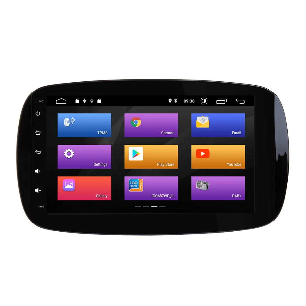Josmile Autoradio 1 din Android 9.0 Car Multimedia For Mercedes/Benz Smart Fortwo W453 W257 2015 2016 2017 Navigation GPS Audio