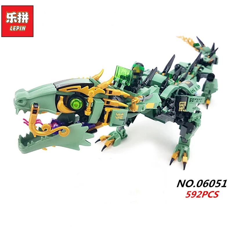 Lepin 06051 Ninjagoes 592pcs Movie Series Flying Mecha Dragon Building Blocks Bricks Baby Toys Children Gift