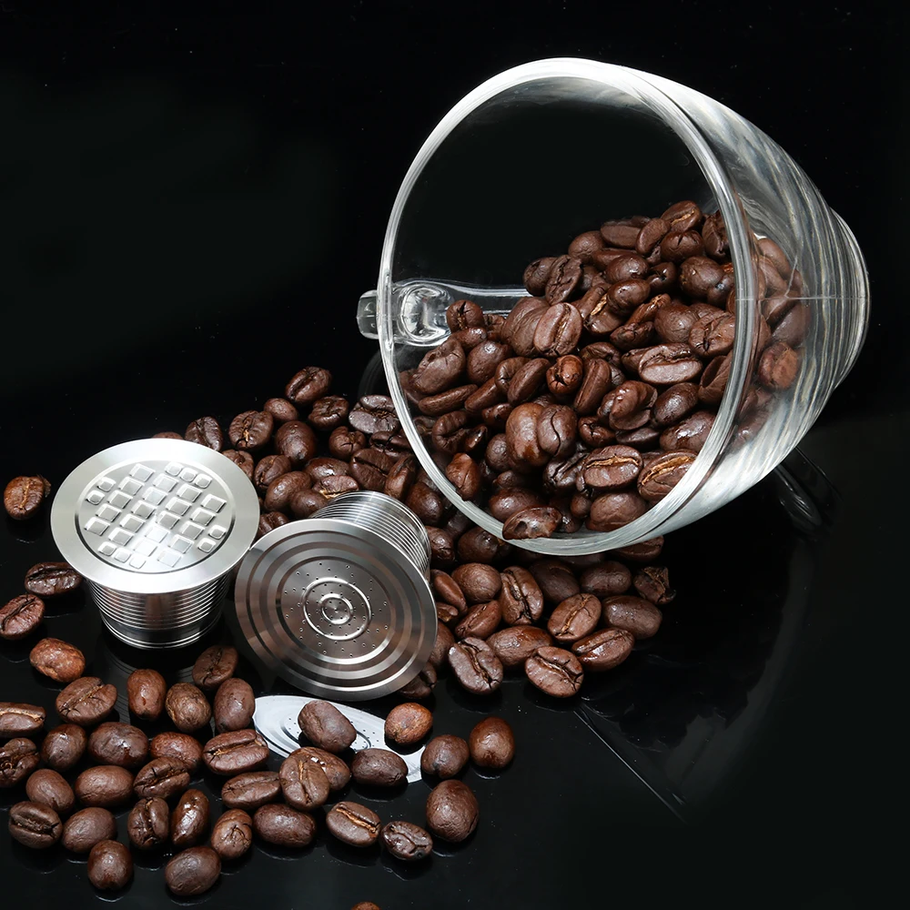 ICafilasNespresso из нержавеющей стали металлическая капсула совместимый с фильтром для