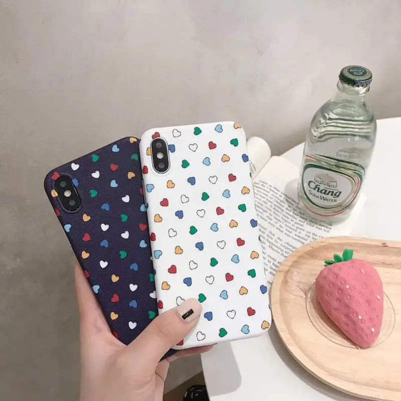 Модный окрашенный love shape мягкий Tpu чехол для телефона iphone Xs Max Xr x ударопрочный 6 6s