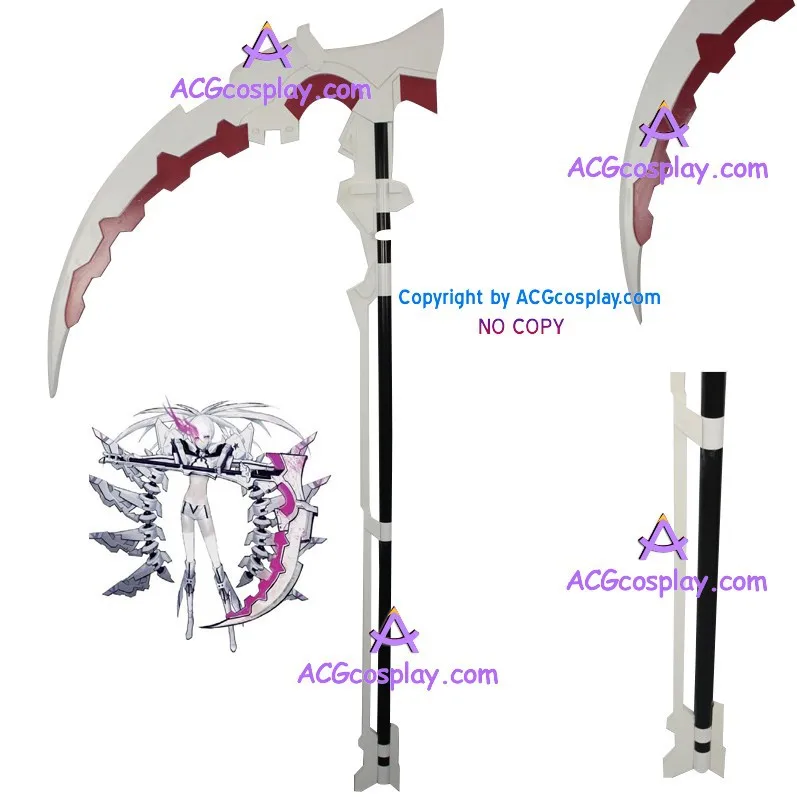 

White Rock Shooter Cosplay Scythe cosplay prop can be disassembled ACGcosplay PVC made