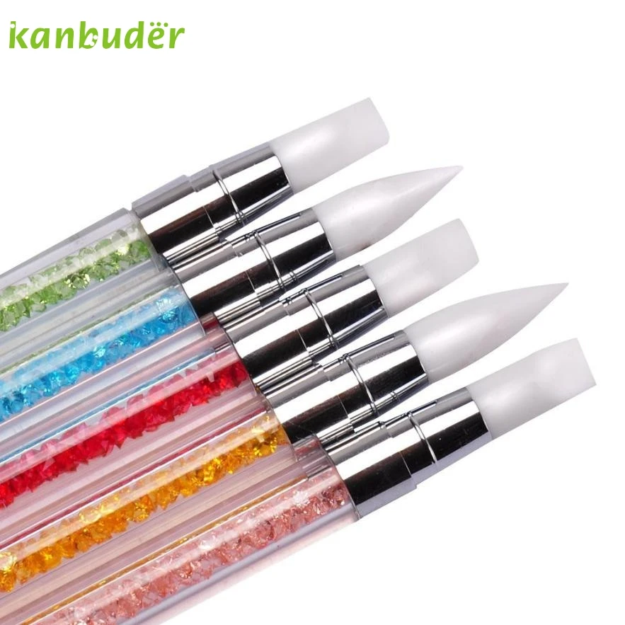 Nail Art5 Pcs Nail Art Brush Pencil Silicone Brushes With Acrylic Strap