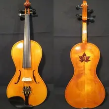 Скрипка в стиле барокко maestro с инкрустацией кленового листа 4/4, мощный звук#9614