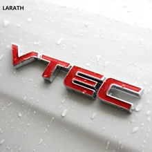 LARATH VTEC значок Логотип 3D автомобильный Стайлинг Металлическая Наклейка для переоборудования крыло задний багажник для Honda Civic Accord Odyssey Spirior CRV Fit