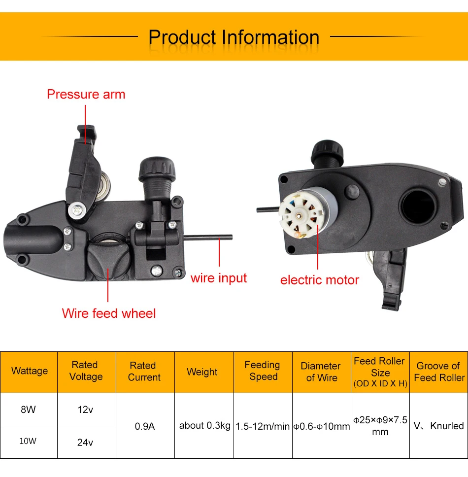 DC 24 В/12 в мини проволочный питатель светильник механизм подачи проволоки для полуавтомата Mig сборка одиночный привод рулон проволочной подачи машина для Mig сварщик