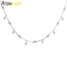 Дизайн кубического циркония Кристалл Золото Розовое золото Серебрянные, висячие star Подвески с фианитом колье ювелирные изделия для женщин