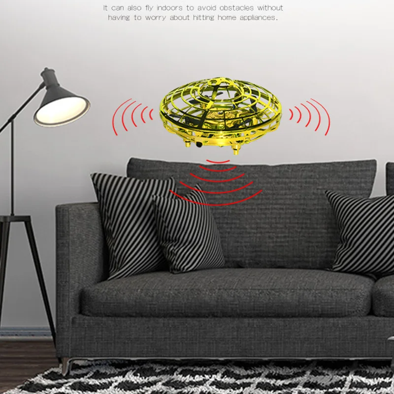 

Anti-Collision Hand Flying Ufo Ball Flying Aircraft Rc Toys Led Gift Suspension Mini Induction Drone for Children Boys RC