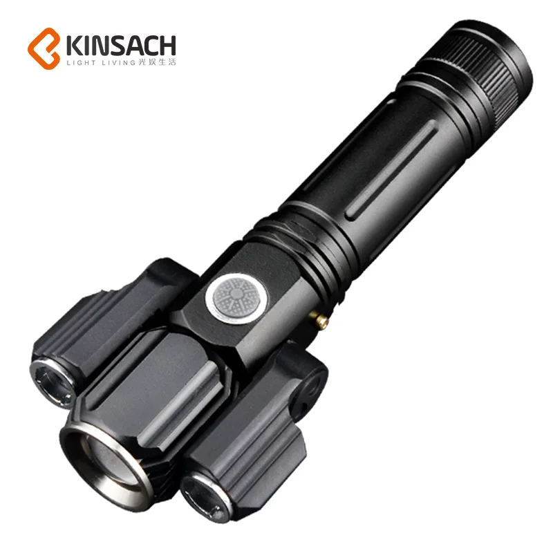 

Multi-function T6+XPE Outdoor Night Riding Lighting Three-head Lamps Rechargeable Strong LightS Flashlight Torches KS-737