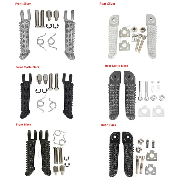 Motorcycle Footrests Foot pegs Rear Front For Yamaha YZF R1 1998-2024 R6 2003-2020 YZF R6S R1M 1