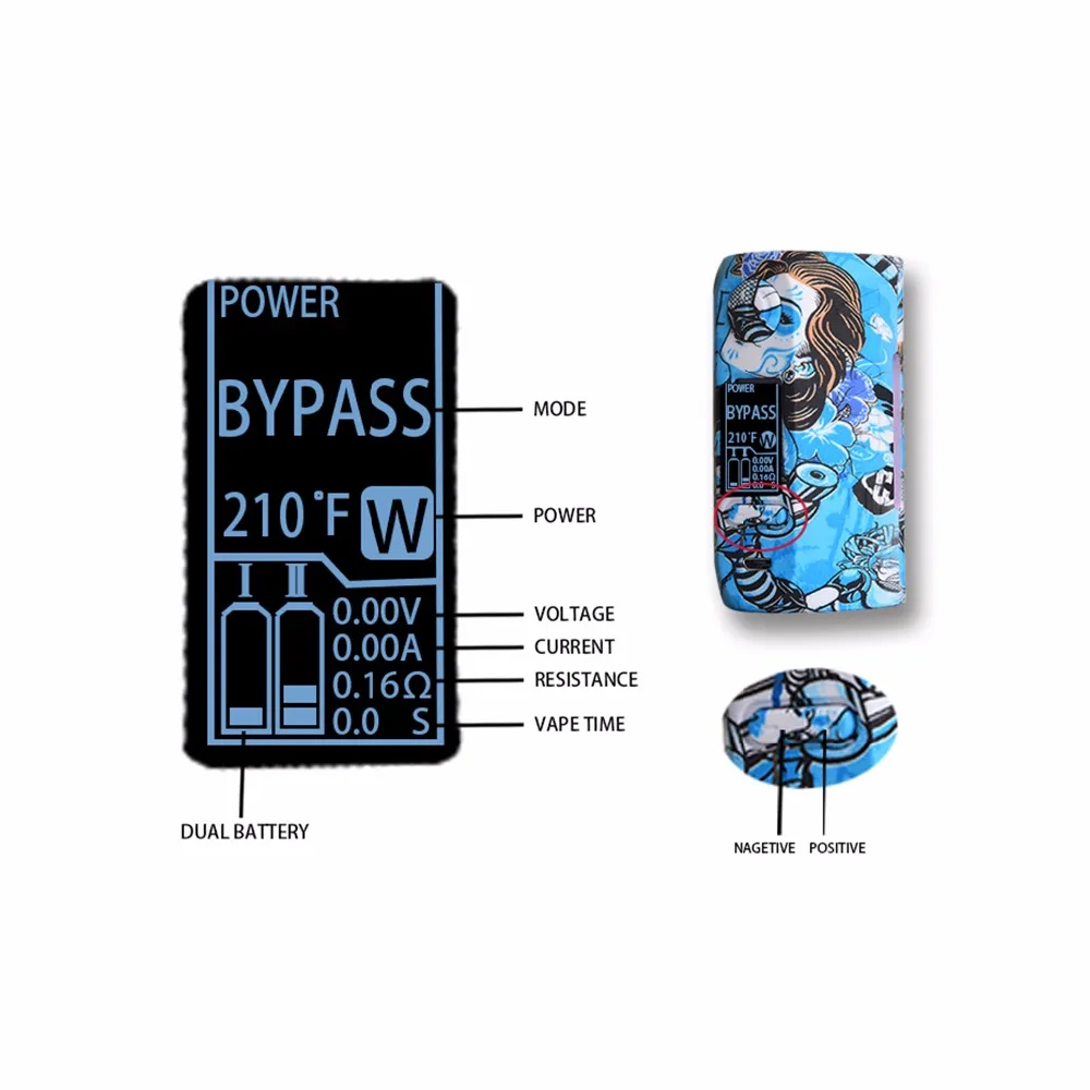 Vapor Storm 230 коробка мод без 18650 батарея байпас 200 Вт VW TCR Vapes подходит для электронной