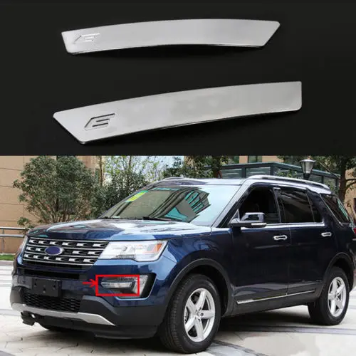 

2pcs ABS Front Fog Light Decoration Strips For Ford Explorer 2016