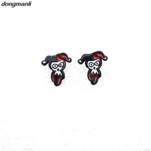 WS0902 Харли Квинн, клоун леди серьги для женщин