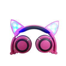 cat ear headphone folded Parade earphone LED headphones with Microphone cosplay earphones for holiday gift or gala parade