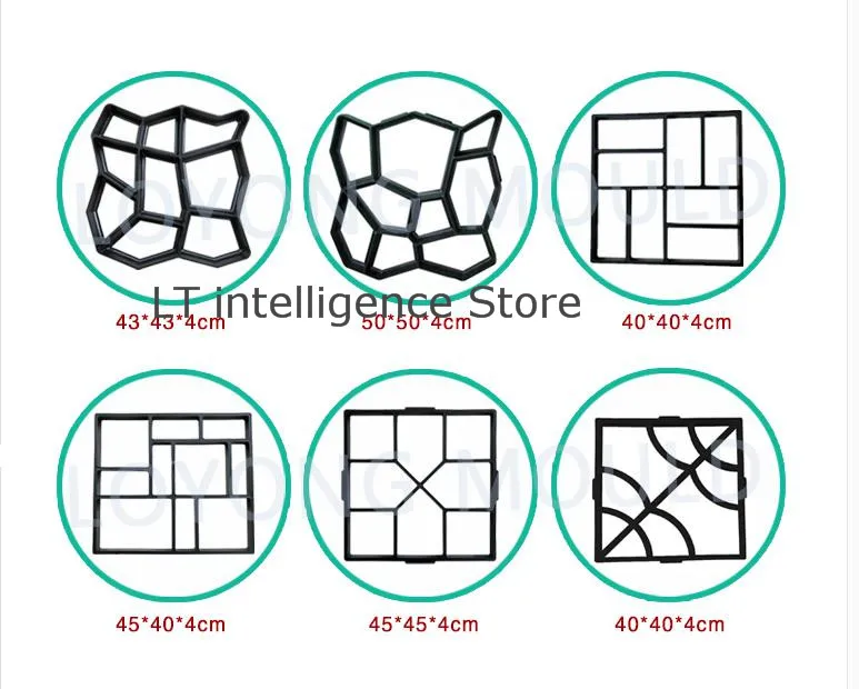Пластиковая форма для изготовления дорожек, вручную мощение цемента, кирпича, камня, дороги, сделай сам, пресс-форма для бетона, инструмент для сада