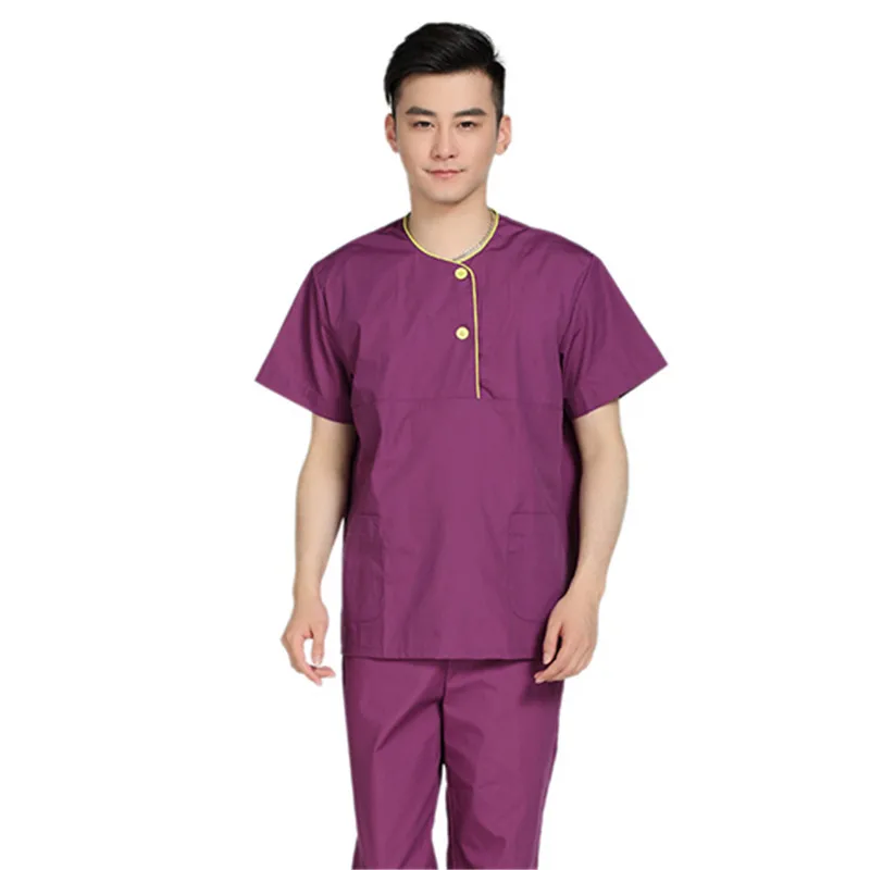 New Men Medical Scrub Sets Hospital Doctor Uniforms Dental Clinic