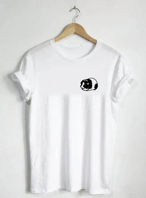 غينيا خنزير-قميص التي شيرت الحيوانات الأليفة قفص لطيف الحيوان Gerbal الهامستر قميص المحملة القوارض الفئران لعبة للجنسين الشباب Zoo-D990