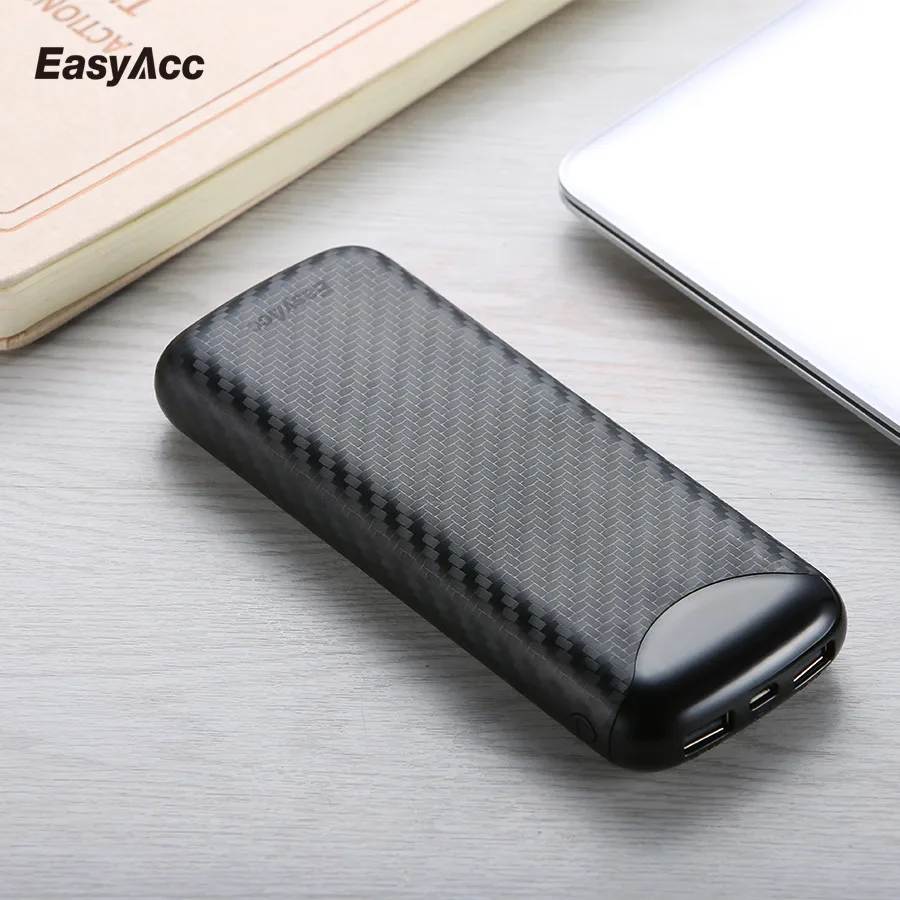 Easyacc 20000 mAh Мощность банк ЖК дисплей Bank 5 V/2.1A V/1A Dual USB 20650 внешний Батарея Зарядное