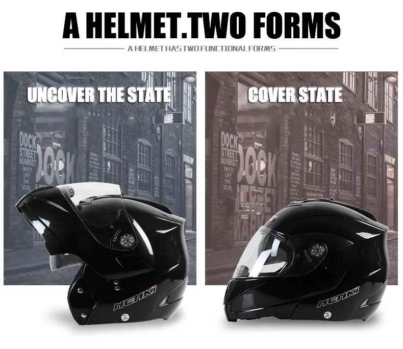 NENKI мотоциклетный шлем с двойными линзами, мотоциклетный шлем С Откидывающейся Крышкой, мотоциклетный шлем, мотоциклетный шлем для гонок по бездорожью
