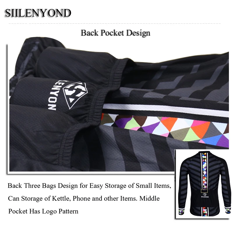 Siilenyond 2019 с длинным рукавом Велоспорт Трикотажные изделия дышащий горный одежда для велоспорта с длинным рукавом Одежда быстросохнущая