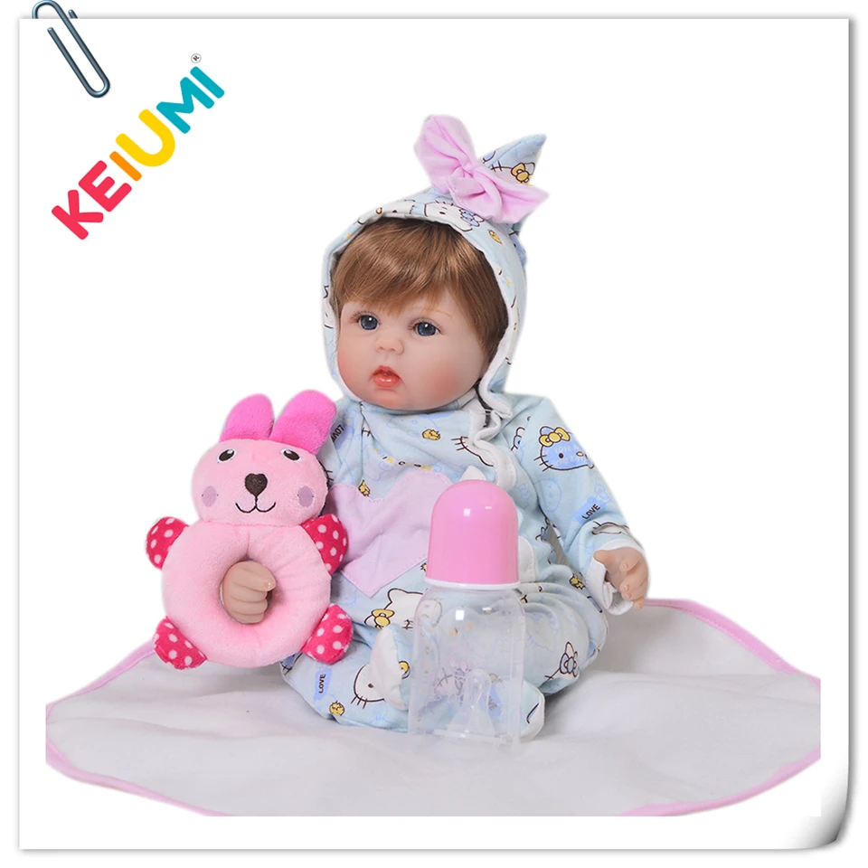 

Tailored 43 cm Soft Silicone Reborn Dolls Babies Truly Newborn Baby Girl Fashion Doll Baby Alive 17'' Kids Playmates Cotton Body