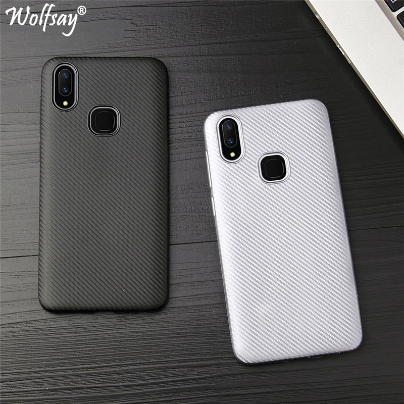 Ultra Thin Soft Phone Cover For Vivo V11i Case V11 6.3&quot New Carbon Fiber TPU Silicone Cases Z3 Funda Coque | Мобильные телефоны