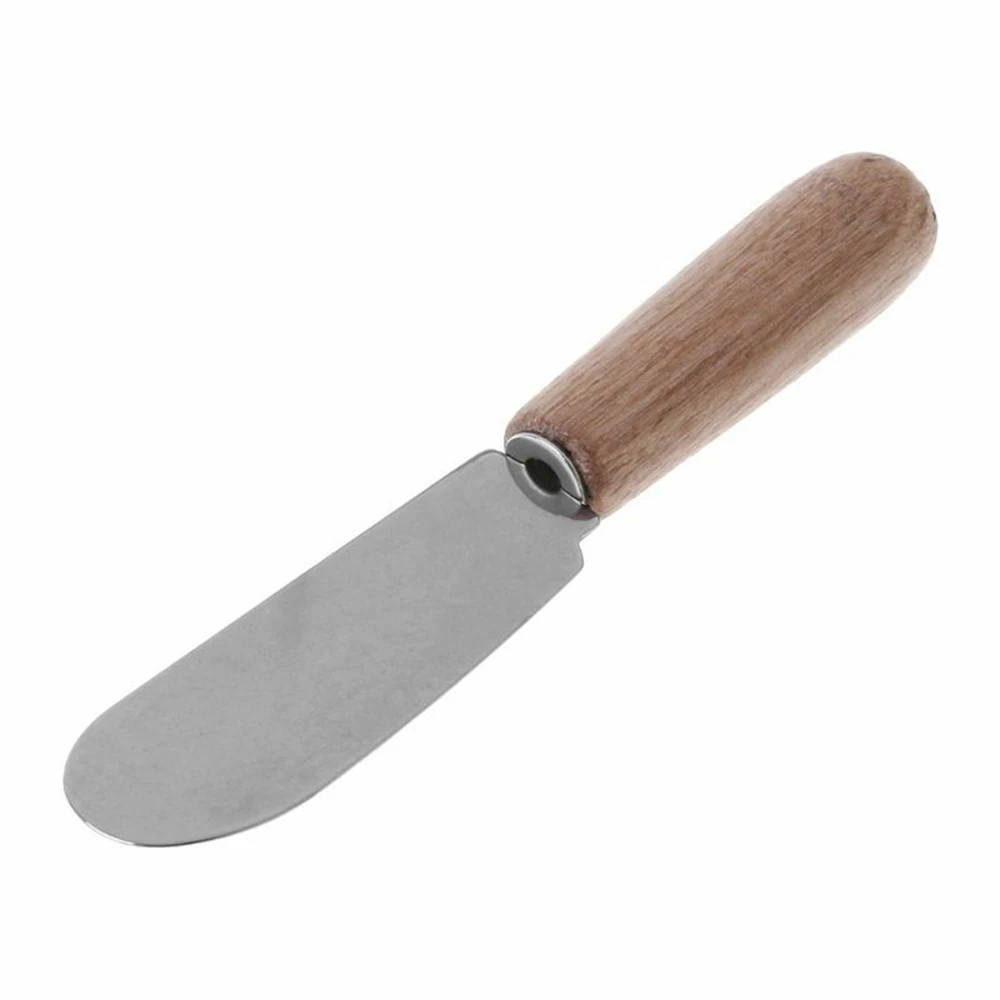 1Pcs Mini Sandwich Spreader Butter Cheese Slicer Knife Stainless Steel Spatula Kitchen Tool with Wooden Handle