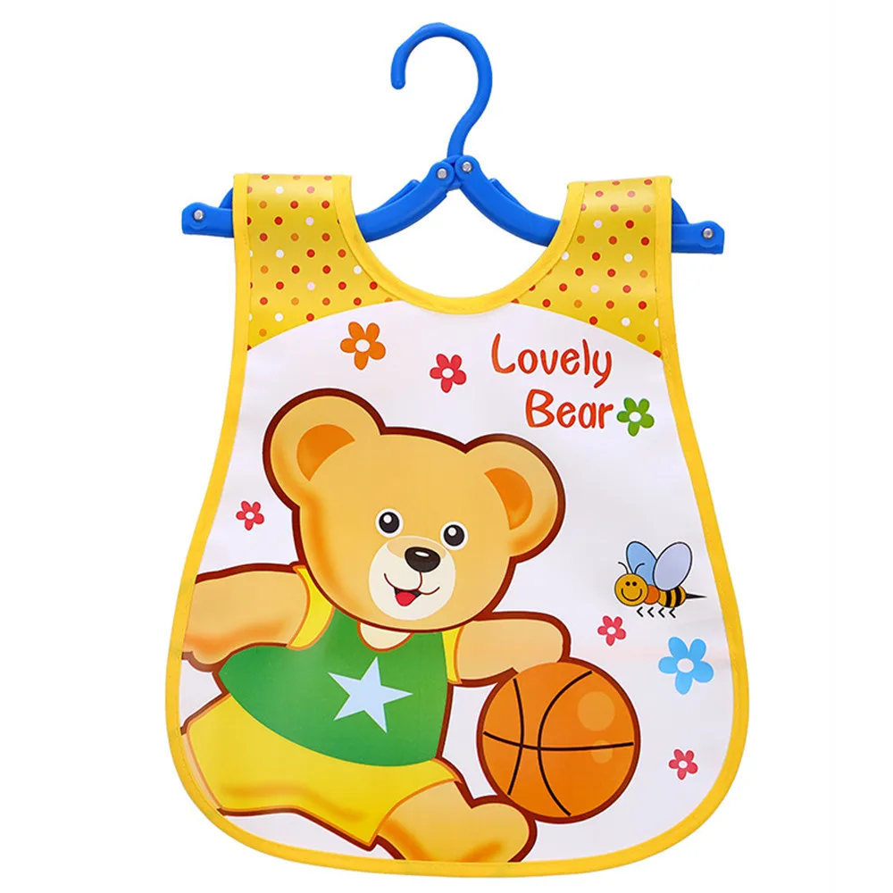 

Baby Bibs For boy EVA Baby Bibs Waterproof Bear Cartoon Pattern Toddler baby Aprons Saliva Towel Girls Bib 1-4 Years k424