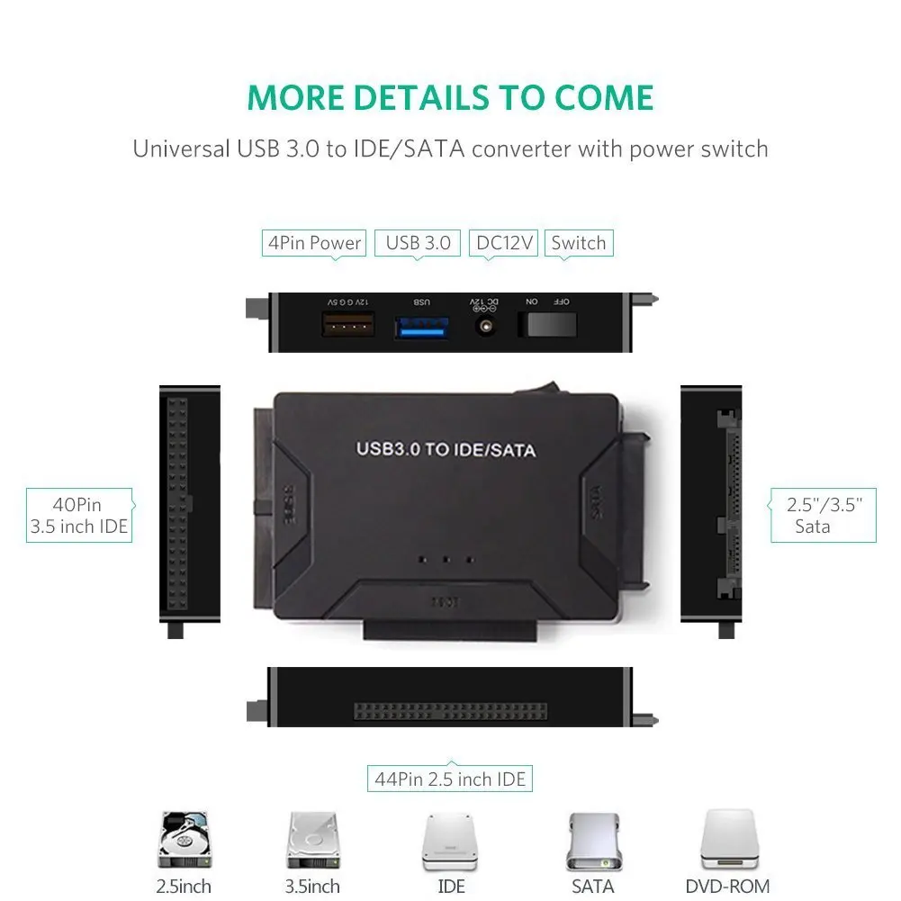 USB 3 0 для SATA IDE ATA адаптер данных в 1 портативных ПК 2 5 &quot3 5&quot HDD жесткий диск драйвер