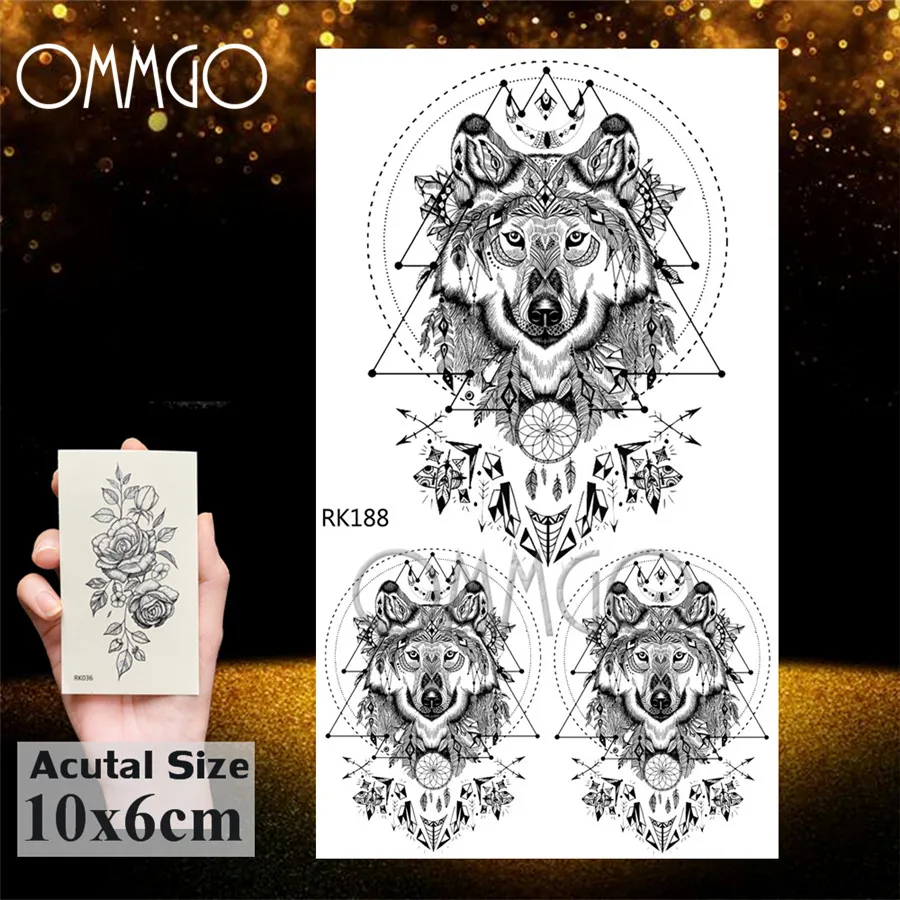 OMMGO черная любовь Минималистичная временная татуировка для взрослых наклейка маленькая поддельная Татуировка пистолет на заказ татуировки для женщин сексуальная боди арт рука - Цвет: ORK188