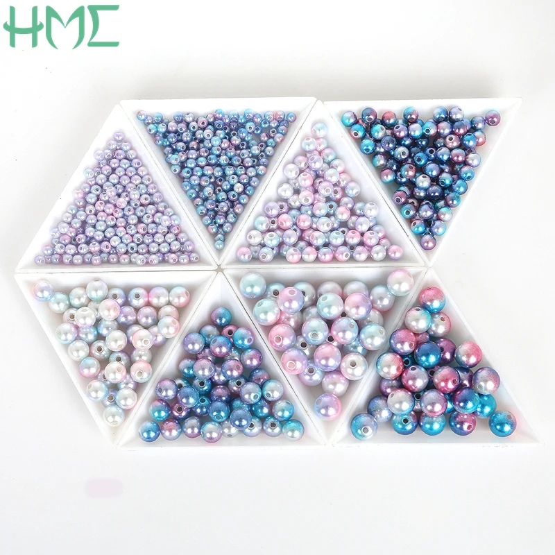 

New Arrive Dia. 4/6/8/10mm Multi Color Round Plastic ABS Loose Imitation Pearl Beads For DIY Jewelry Handmade Craft Making